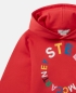 Preview: Stella McCartney Kurzer Kapuzenpullover mit kreisfoermigem Logo rot